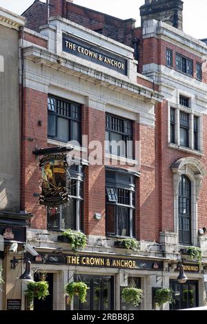 Crown and Anchor Pub, 6 Cateaton Street, Manchester City Centre, Manchester, England, United Kingdom Stock Photo