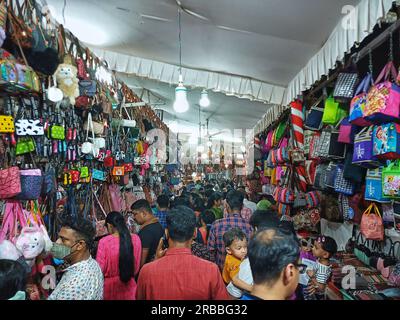 thrissur pooram exhbition,thrissur,kerala,thrissur pooram,trichur,crowd thrissur pooram,crowded indian market,indian market,buy,sell,business Stock Photo