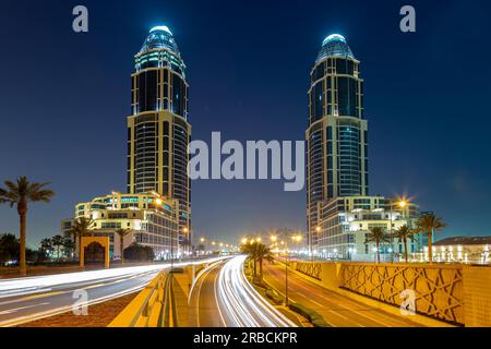 UDC tower pearl Qatar Stock Photo - Alamy