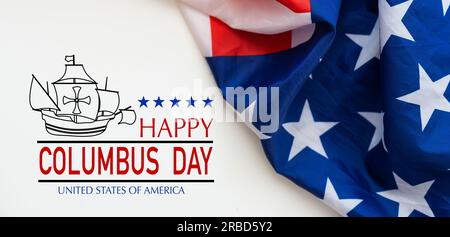 National USA holiday . COLUMBUS DAY. 3d illustration Stock Photo