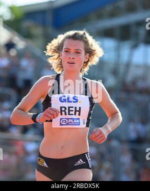 Alina REH (SCC Berlin) action, women's 5000m final, on July 8th, 2023 German Athletics Championships 2023, from July 8th. - 09.07.2023 in Kassel/ Germany. Stock Photo