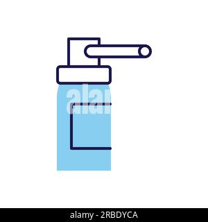 Bottle of Spray Related Vector Line Icon. Drugs. Isolated on White Background. Editable Stroke Stock Vector
