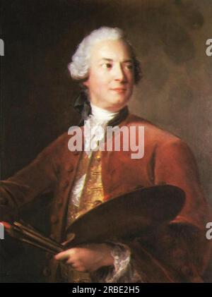 Portrait of Louis Tocqué 1762 by Jean-Marc Nattier Stock Photo