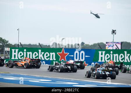 start, depart, during the 8th round of the 2023 FIA Formula 2 Championship from July 7 to 9, 2023 on the Silverstone Circuit, in Silverstone, United Kingdom - Photo Xavi Bonilla / DPPI Stock Photo