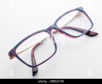 lens glasses frame on white background Stock Photo