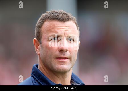 Hull KR head Coach Willie Peters before the Betfred Super League match at Sewell Group Craven Park, Hull. Picture date: Sunday July 9, 2023. Stock Photo