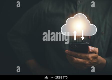 Accessing the internet technology Stock Photo