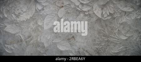 decorative vintage background grunge texture, floral pattern with leaves Stock Photo