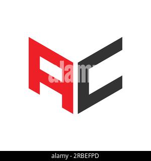 eps10 vector initial letters ac or ca logo design template isolated on white background Stock Vector