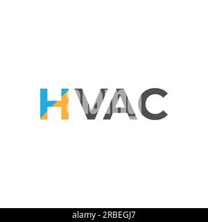 eps1o vector initial letter h hvac technician logo design isolated on white background Stock Vector