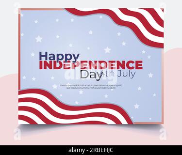 Commemorating American Independence Day with a Patriotic Poster Stock Vector