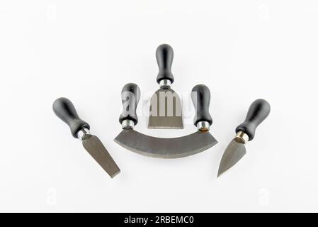 Cheese Knide set isolated on a white background Stock Photo
