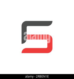 eps10 vector initial letters fs or sf logo design template. letter s and f symbol isolated on white background Stock Vector