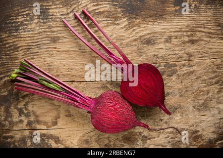 Sliced raw beetroot from a supermarket in the UK that will be used to make Borscht soup. England UK GB Stock Photo