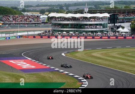 Ferrari's Charles Leclerc (right) and Carlos Sainz Jr. at the Bahrain ...