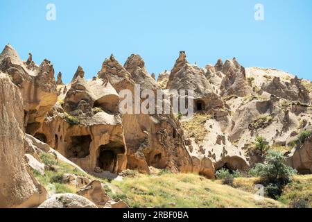 Cave town in Cappadocia Stock Photo