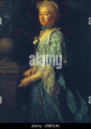 Portrait of Augusta of Saxe Gotha, Princess of Wales 1759 by Allan Ramsay Stock Photo
