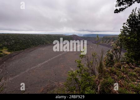 Kilauea iki crater in Volcano national park Stock Photo