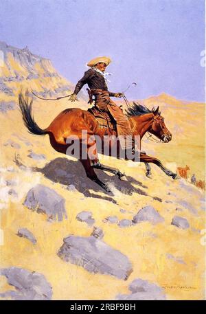 The Cowboy 1902 by Frederic Remington Stock Photo