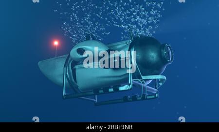 A 3D illustration of a Deep Sea Submersible Implosion Stock Photo - Alamy