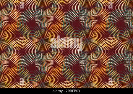Seamless African Print fabric, Ethnic handmade ornament for your design, Ethnic and tribal motifs geometric spiral elements. Vector texture, afro Stock Vector
