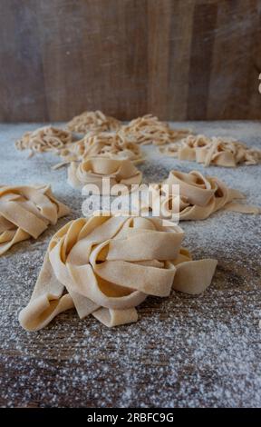 Process of making homemade pasta Stock Photo
