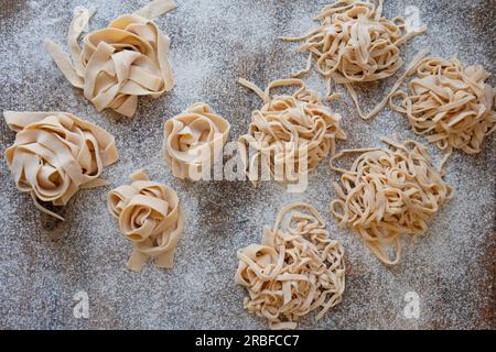 Process of making homemade pasta Stock Photo