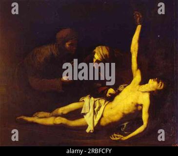 Saint Sebastian Attended by Saint Irene 1628; Naples, Italy by Jusepe de Ribera Stock Photo