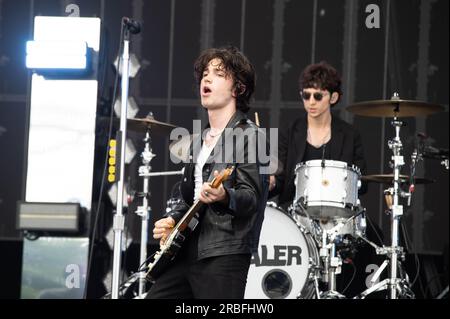 Glasgow, UK. 08th July, 2023. Elijah Hewson of Inhaler performing at TRNSMT 2023 Glasgow Green Glasgow Credit: Glasgow Green at Winter Time/Alamy Live News Stock Photo