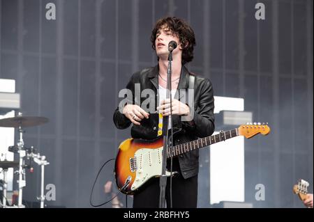 Glasgow, UK. 08th July, 2023. Elijah Hewson of Inhaler performing at TRNSMT 2023 Glasgow Green Glasgow Credit: Glasgow Green at Winter Time/Alamy Live News Stock Photo