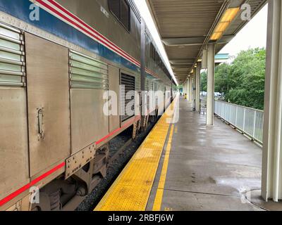 Lorton, Virginia, USA - 23 June 2023: Amtrak Auto Train station in Virginia. Stock Photo