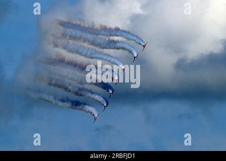 Silverstone,UK. 09th July, 2023. royal air force during the 2023 Formula 1 Aramco British Grand Prix, 10th round of the 2023 Formula One World Championship from July 7 to 9, 2023 on the Silverstone Circuit, in Silverstone, United Kingdom - Photo DPPI Credit: DPPI Media/Alamy Live News Stock Photo