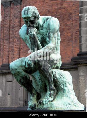 The Thinker 1880 - 1882; France by Auguste Rodin Stock Photo