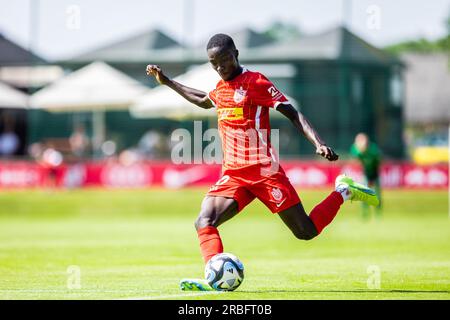 Salzburg, Austria. 08th, July 2023. Mohamed Diomande (10) of FC Nordsjaelland seen during a pre-season test match between FC Red Bull Salzburg and FC Nordsjaelland at Maximarkt Sportpark in Salzburg. (Photo credit: Gonzales Photo - Dejan Obretkovic). Stock Photo