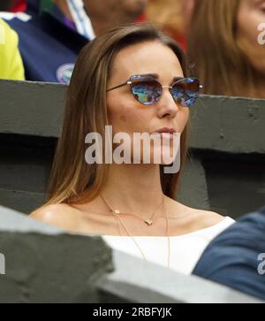 Jelena Djokovic on day six of the 2025 Wimbledon Championships at the