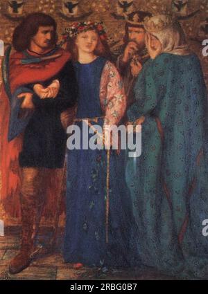 The First Madness of Ophelia 1864 by Dante Gabriel Rossetti Stock Photo