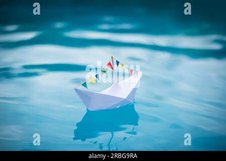 Party Paper Boat Stock Photo
