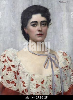 Mrs Alec Tweedie 1894 by Herbert Gustave Schmalz (Herbert Carmichael) Stock Photo