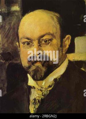 Portrait of Mikhail Abramovich Morozov (detail) 1902 by Valentin Serov Stock Photo