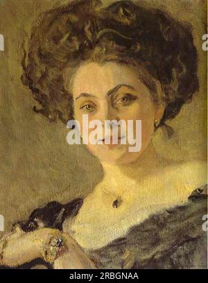Portrait of Yevdokia Morozova (detail) 1908 by Valentin Serov Stock Photo