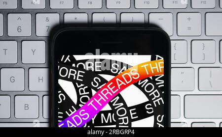 Threads social media app, Threads by Instagram Stock Photo