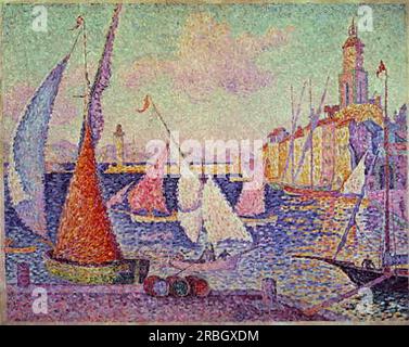 Paul Signac – The Port of Saint-Tropez, 1914 Stock Photo - Alamy
