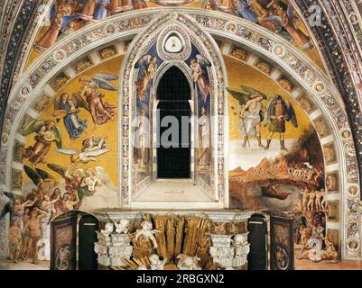 The Last Judgment (The right part of the composition - The Damned Consigned to Hell; the left part of the composition - The Blessed Taken into Paradise) 1502 by Luca Signorelli Stock Photo