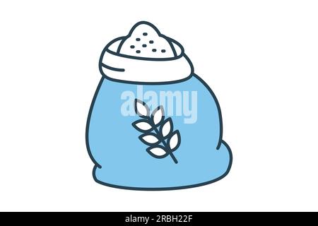 Bag wheat icon. icon related to element of bakery, farming and agriculture. Flat line icon style design. Simple vector design editable Stock Vector