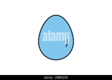Egg icon. icon related to element of bakery, breakfast food. Flat line icon style design. Simple vector design editable Stock Vector