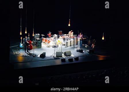 Dwight Yoakam and his band performing live in concert at the Capitol Theatre in Sydney, Australia, on 31 October 2006. Stock Photo