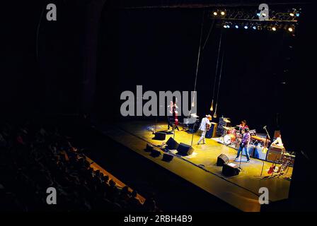 Dwight Yoakam and his band performing live in concert at the Capitol Theatre in Sydney, Australia, on 31 October 2006. Stock Photo