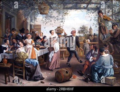 The Dancing Couple 1663 by Jan Steen Stock Photo