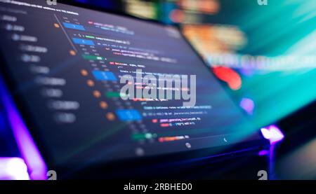 Digital technology industry concept Development of programming and coding Stock Photo