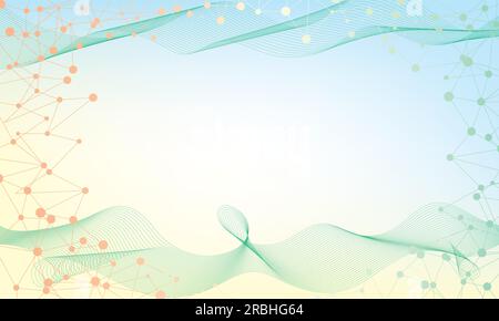 Abstract background with molecules and lines. Stock Vector